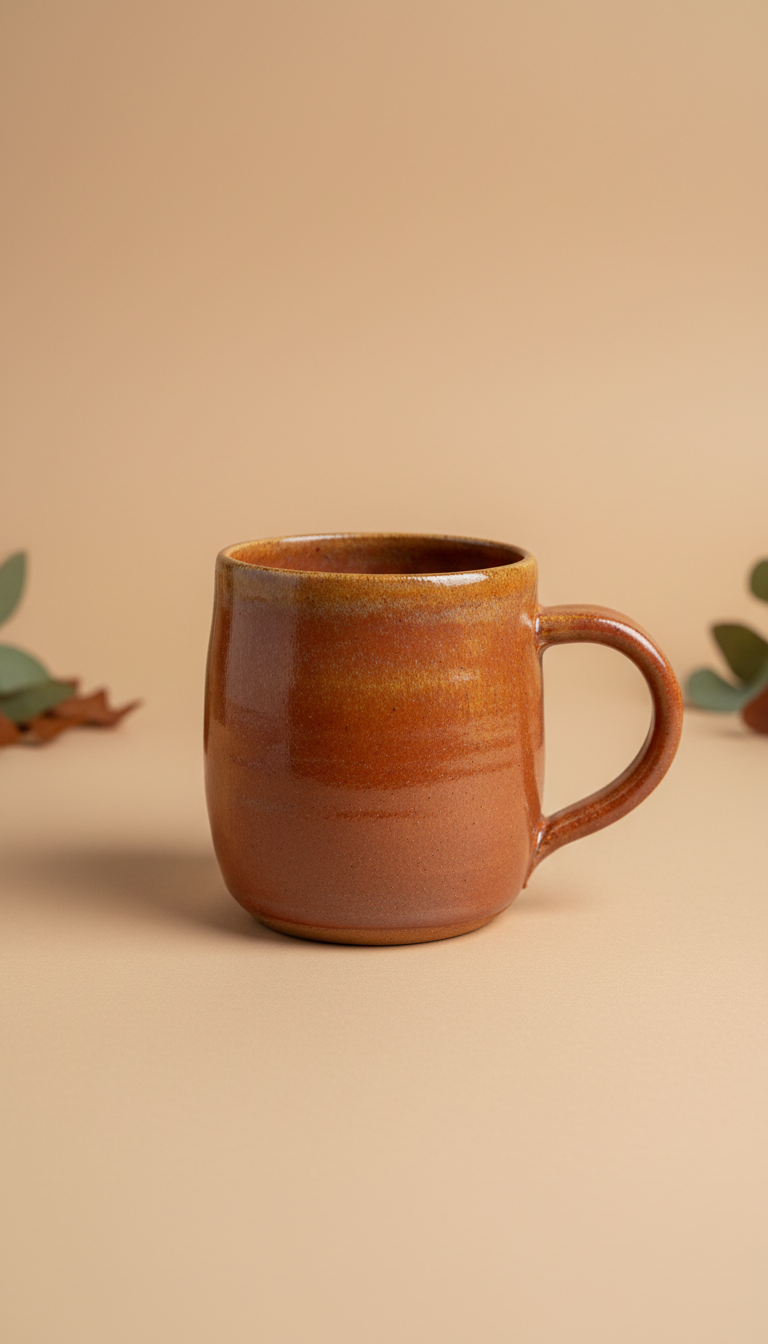 Ceramic mug in cinnamon spice